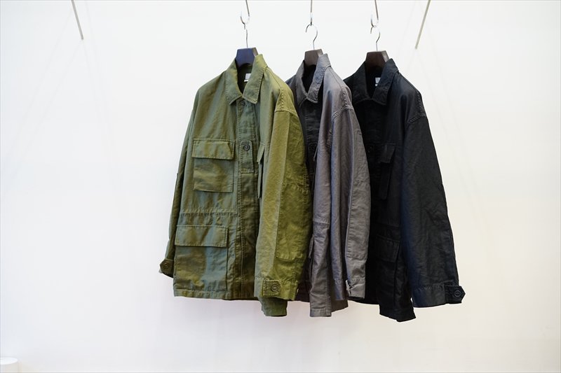 Graphpaper(グラフペーパー)Cotton Linen Moleskin Military Jacket/khaki/C.Gray/Black(GU221-30094)