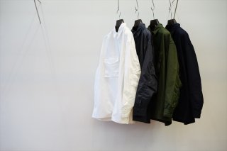 Graphpaper(グラフペーパー)Garment Dyed Poplin Fatigue Shirt(GM221-50063)/White/C.Gray/Khaki/Navy/