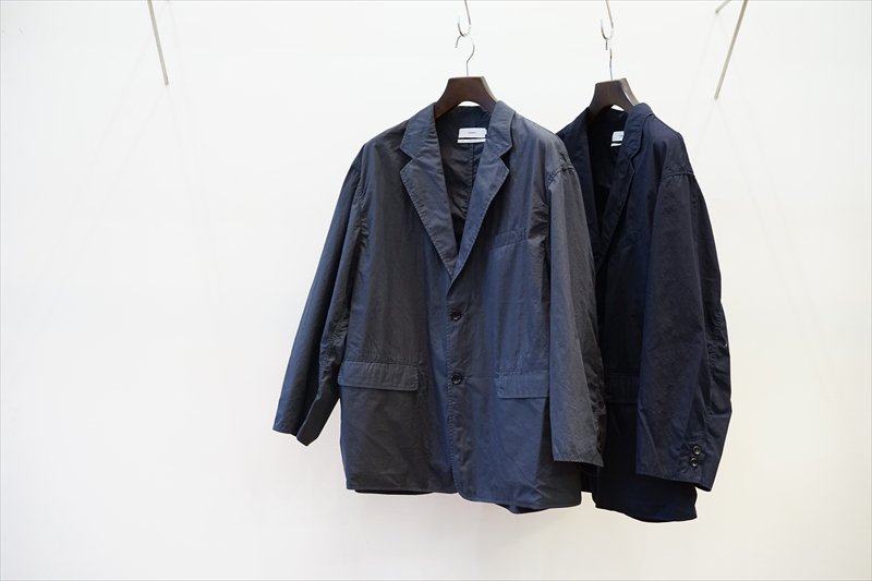 Graphpaper(グラフペーパー)Garment Dyed Poplin Oversized Jacket(GM221-20060)/C.Gray/Navy