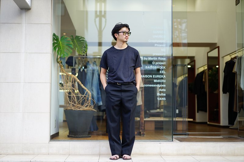 AURALEE(オーラリー)LIGHT WOOL MAX GABARDINE SLACKS/Top Black