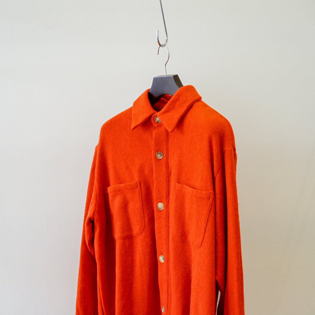 UNUSED(アンユーズド)Alpaca Tweed Shirt(US2281)/Orange