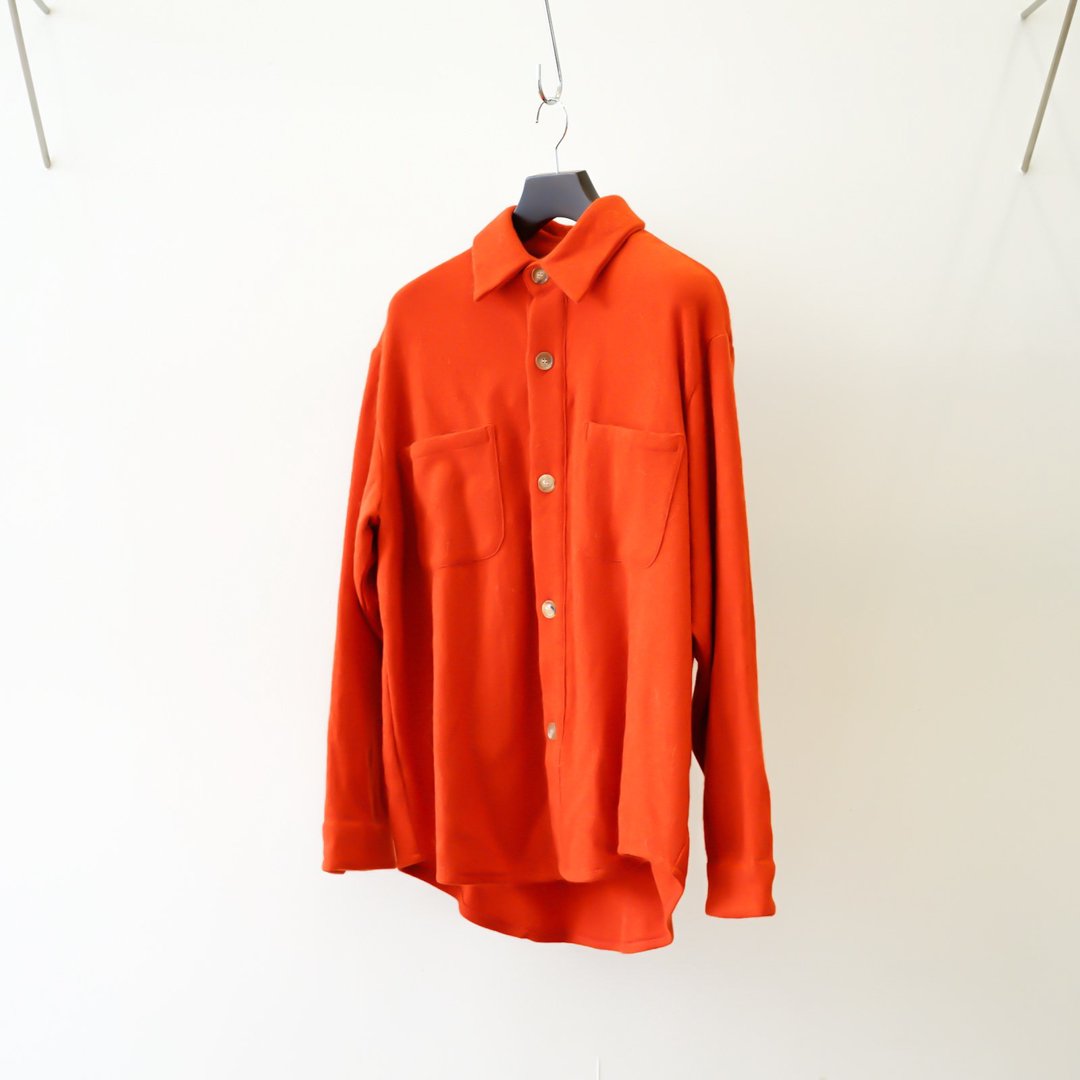 [22AW] UNUSED(アンユーズド)Alpaca Tweed Shirt(US2281)/Orange