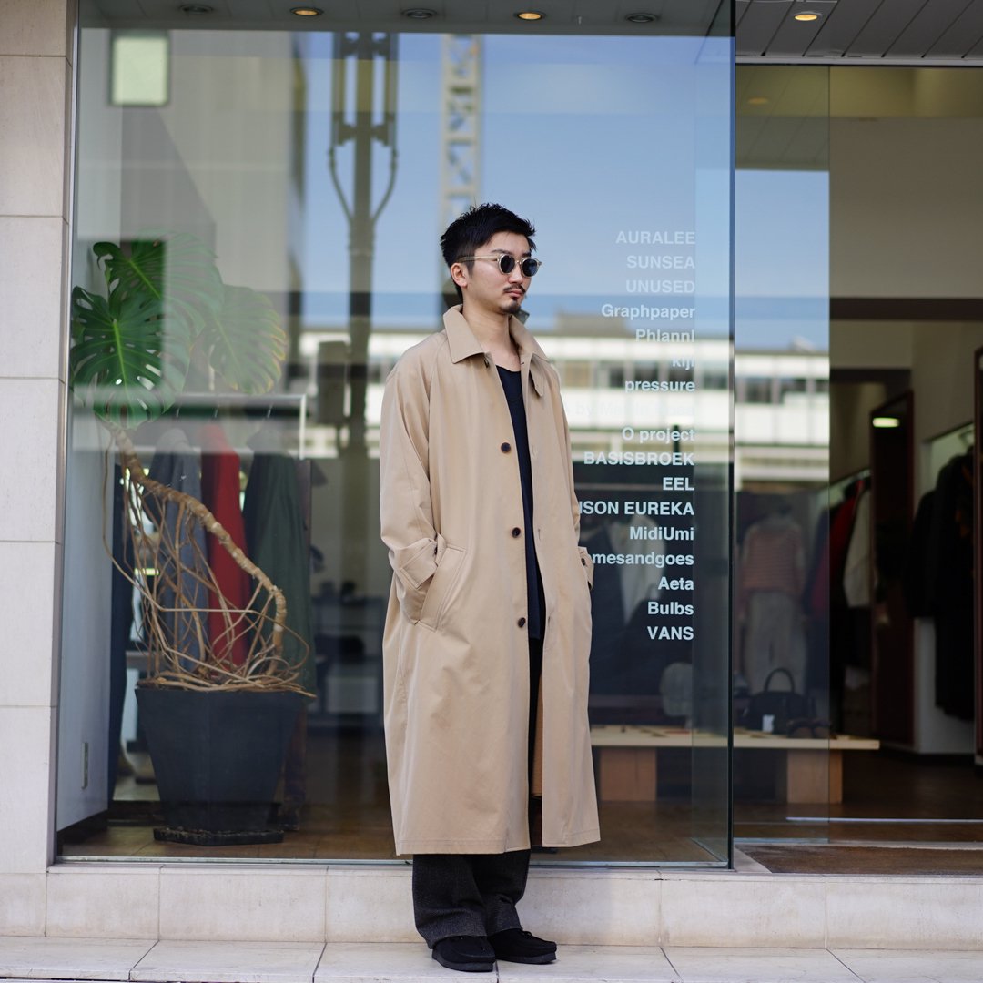 AURALEE(オーラリー)Finx Hard Twist Gabardine Soutien Collar Coat