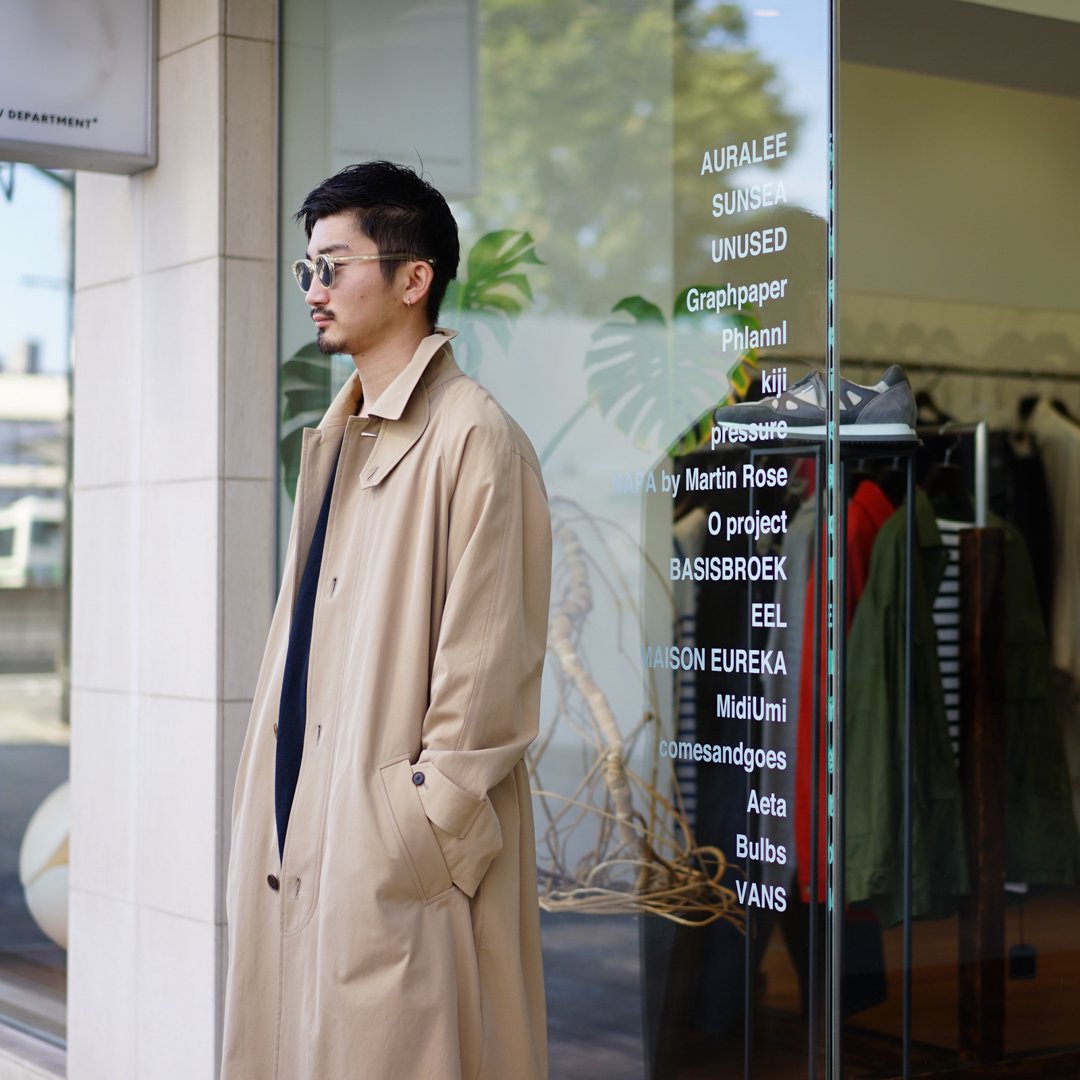 AURALEE(オーラリー)Finx Hard Twist Gabardine Soutien Collar Coat