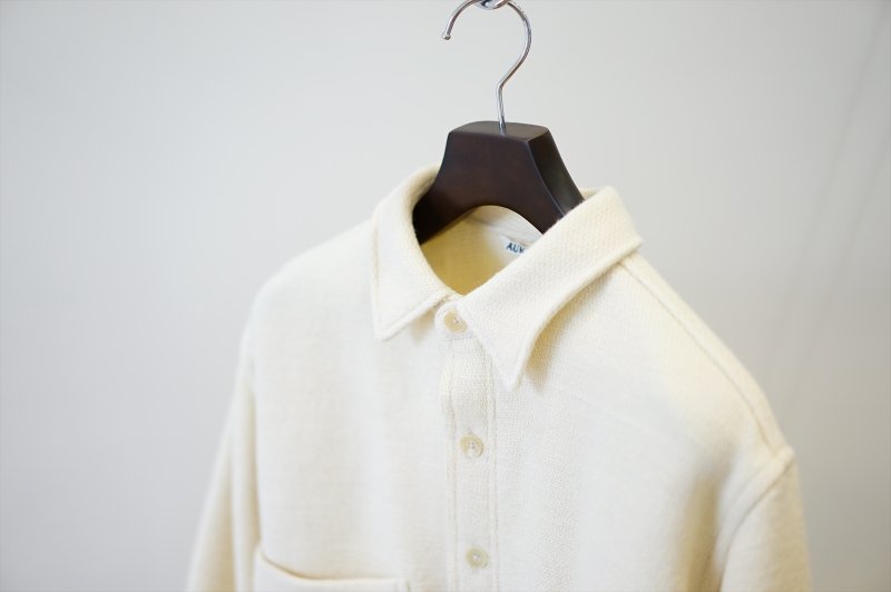 AURALEE(オーラリー)Shetland Wool Organic Cotton Woven Cloth Shirts