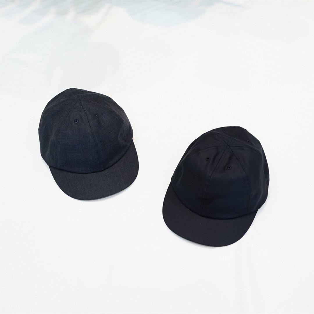 [unisex] comesandgoes(カムズアンドゴーズ)suit fabric little brim cap(21835)/Charcoal/Black/