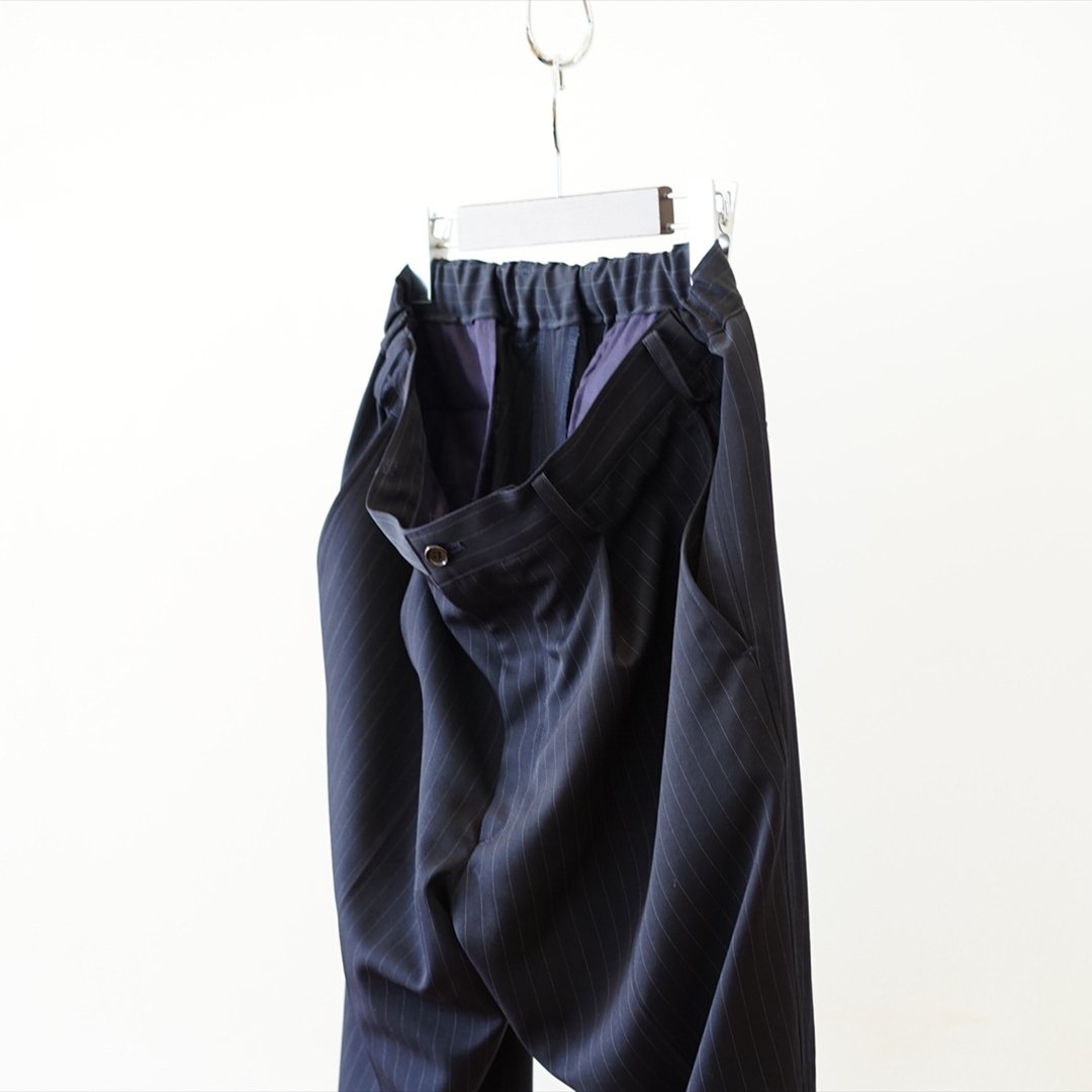 Graphpaper(グラフペーパー)Selvage Wool Tapered Slacks/Navy ST