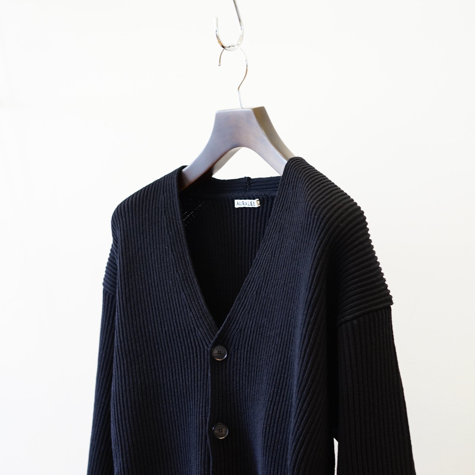 AURALEE(オーラリー)Super Fine Wool Rib Knit Big Cardigan(A22AC01RK