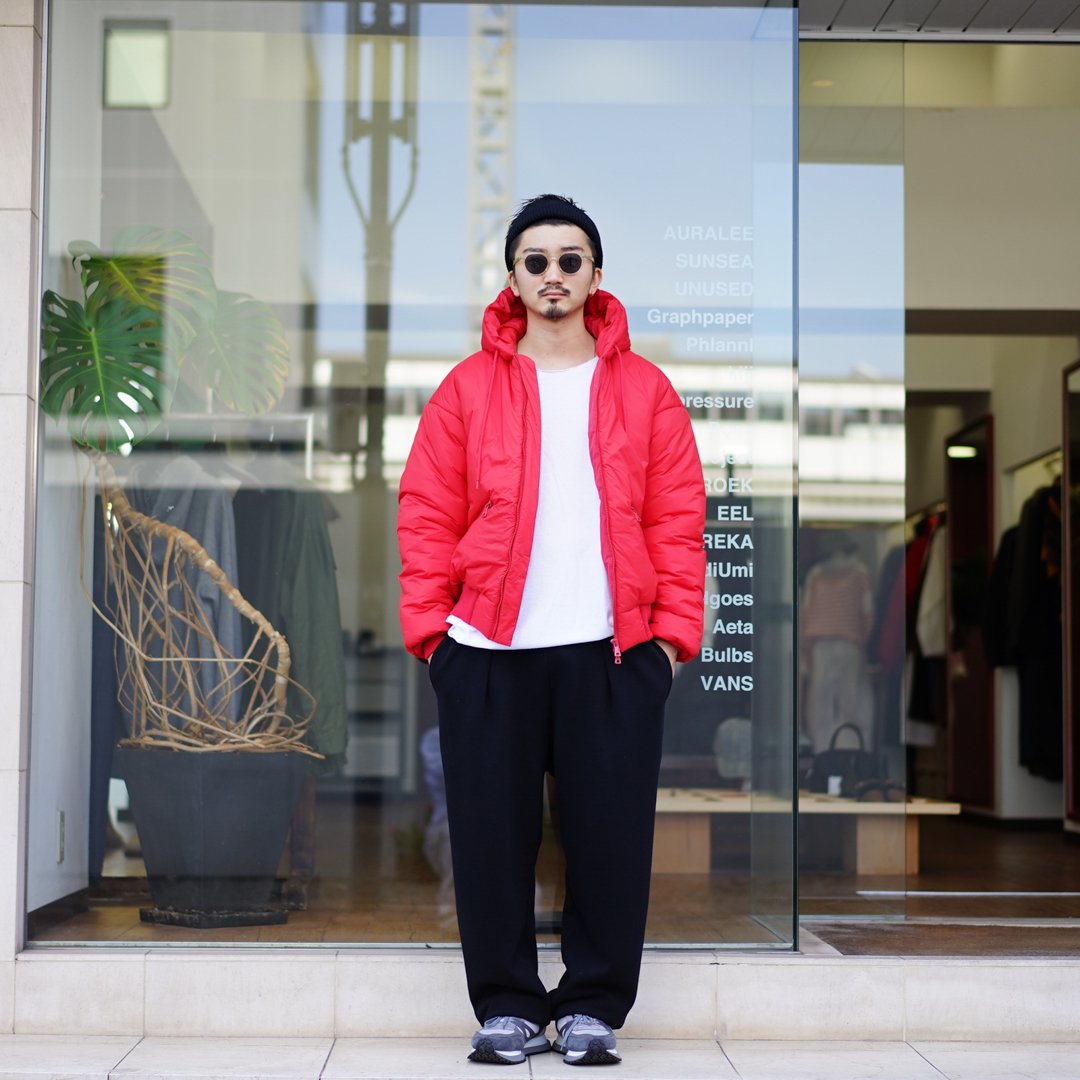 UNUSED(アンユーズド)MA-1 Hoodie Jacket(US2260)/Red/Black/