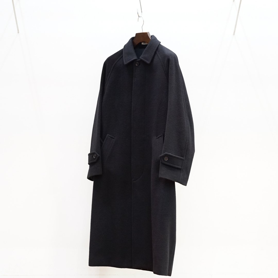 AURALEE(オーラリー)Cashmere Wool Mosser Soutien Collar Coat(A22ACO1MC)/Black