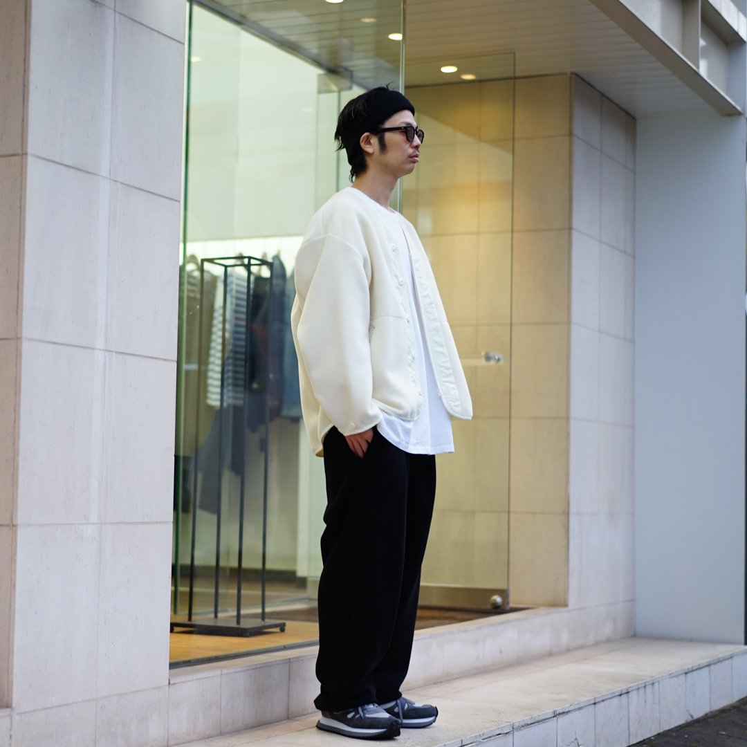 Graphpaper(グラフペーパー)Wool Alpaca Boa Collarless Blouson(GM223