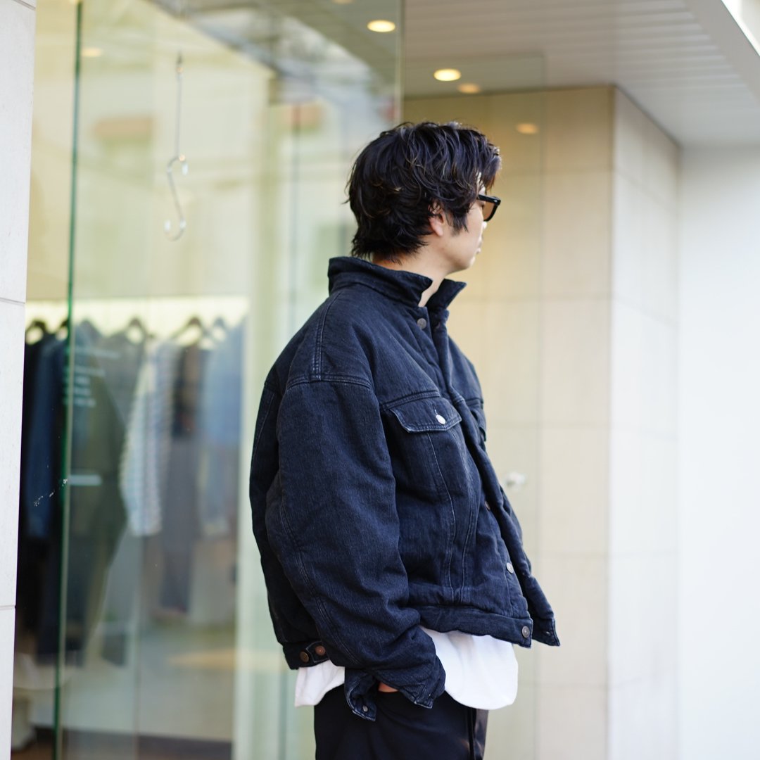 UNUSED(アンユーズド)Padded denim jacket(US2264)/Black