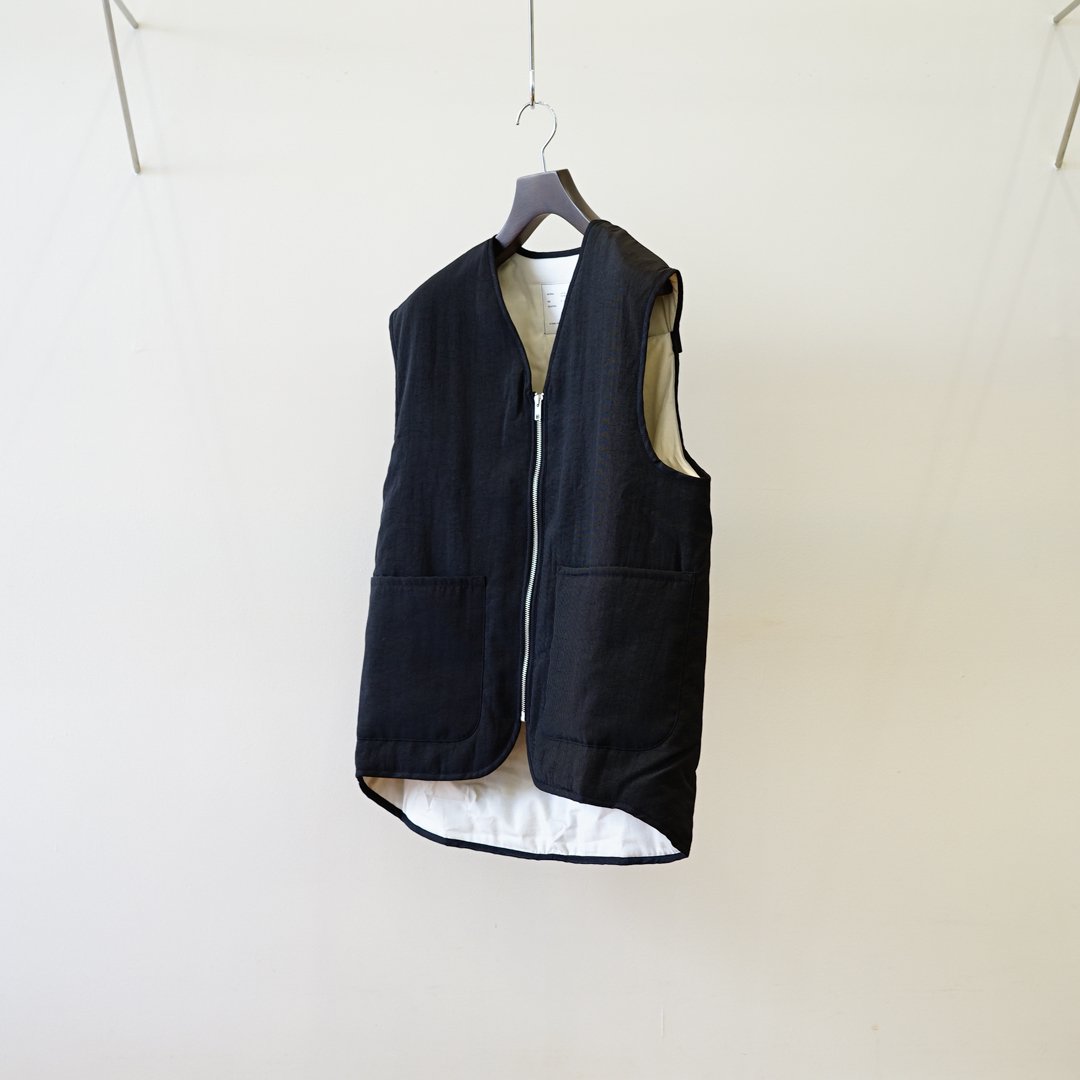 camiel fortgens(カミエルフォートヘンス)Zip VEST(CF.14.05.02.01)/Black