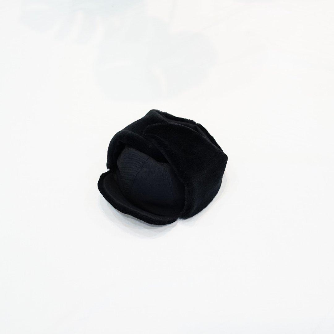 [unisex] comesandgoes(カムズアンドゴーズ)Dry Wool Fur Ear Cap(21848)/Black