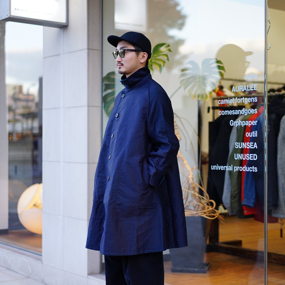 outil(ウティ)Manteau Avignon(OV-T017)/Black Indigo