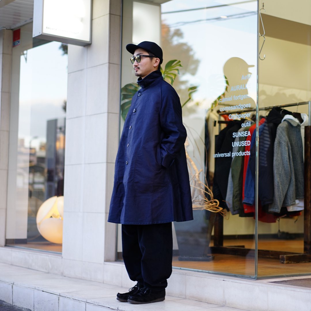 outil(ウティ)Manteau Avignon(OV-T017)/Black Indigo