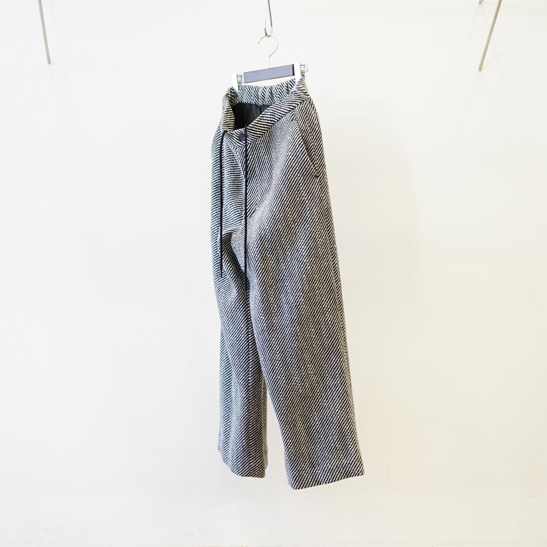 EXCLUSIVE BALUCA別注/KIIT(キート)Wool Kersey Easy Wide Pants/Black Mix