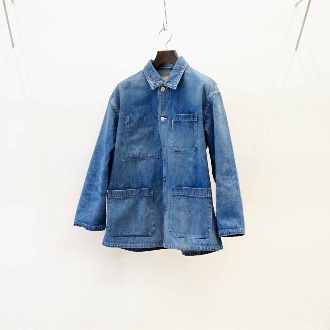 [23SS] Graphpaper(グラフペーパー) Selvage Denim Coverall(GM231-30100DB)/Dark Fade