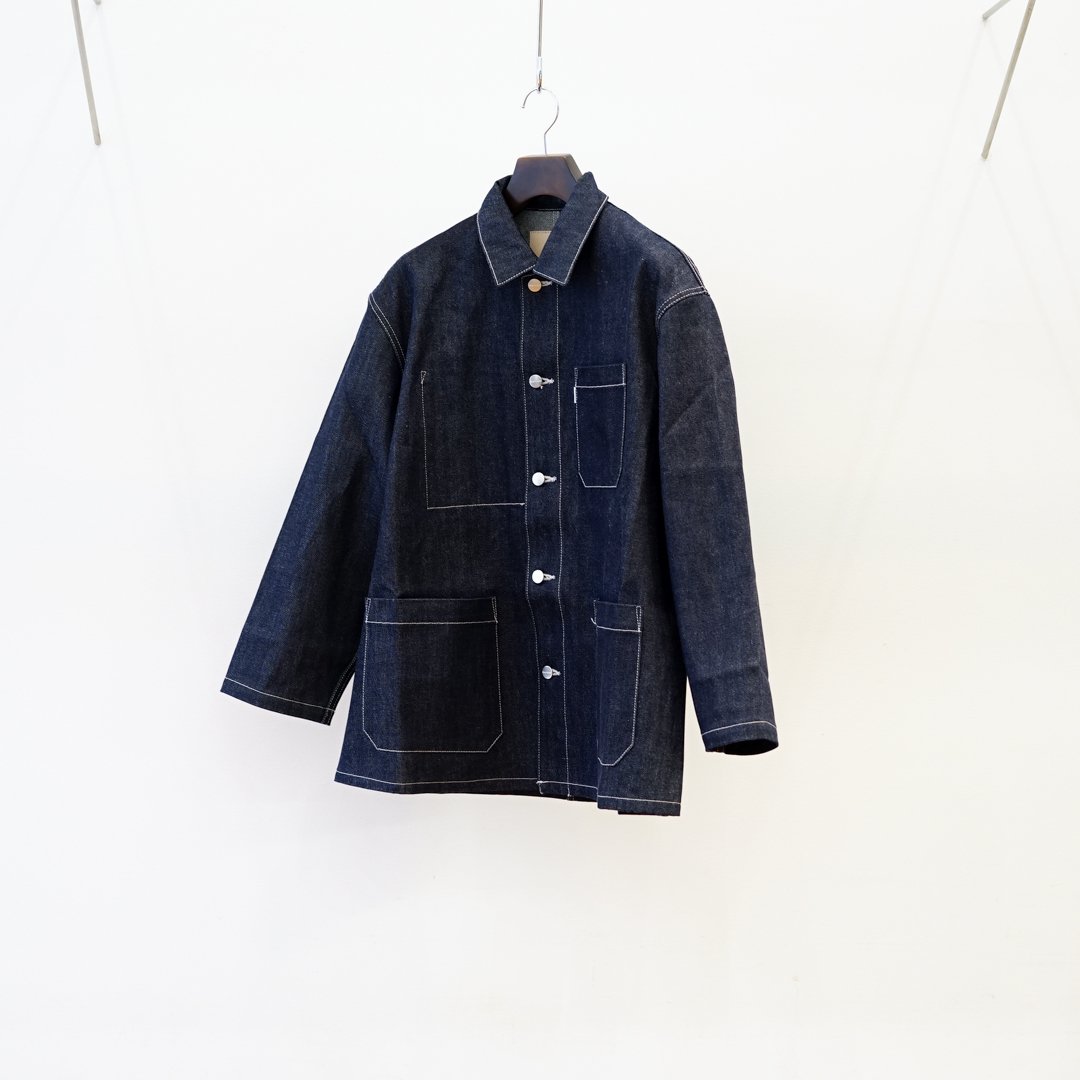 [23SS] Graphpaper(グラフペーパー) Selvage Denim Coverall(GM231-30100RB)/Rigid