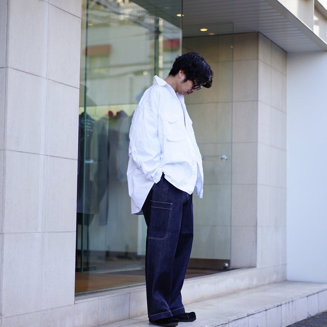 Graphpaper(グラフペーパー)Garment Dyed Twill Fatigue Shirt(GM231