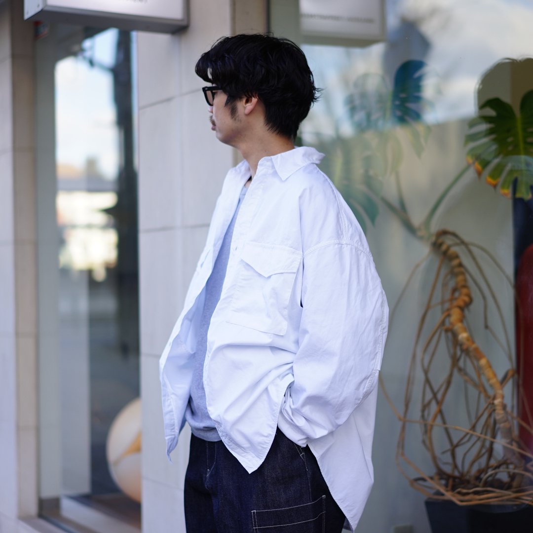 Graphpaper(グラフペーパー)Garment Dyed Twill Fatigue Shirt(GM231