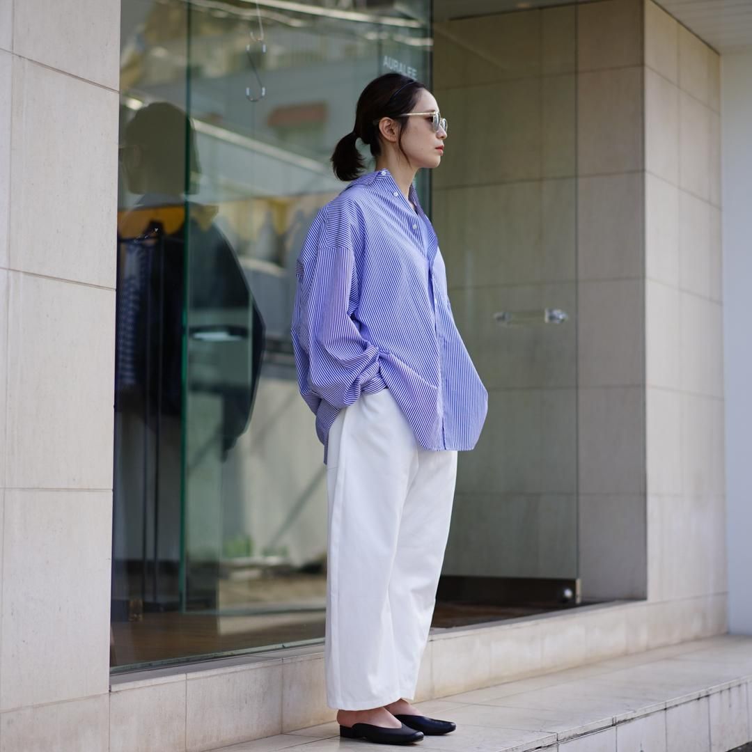トップス Broad Stripe L/S Oversized Regular Shirt Graphpaper for women's(グラフペーパーウィメンズ) Broad