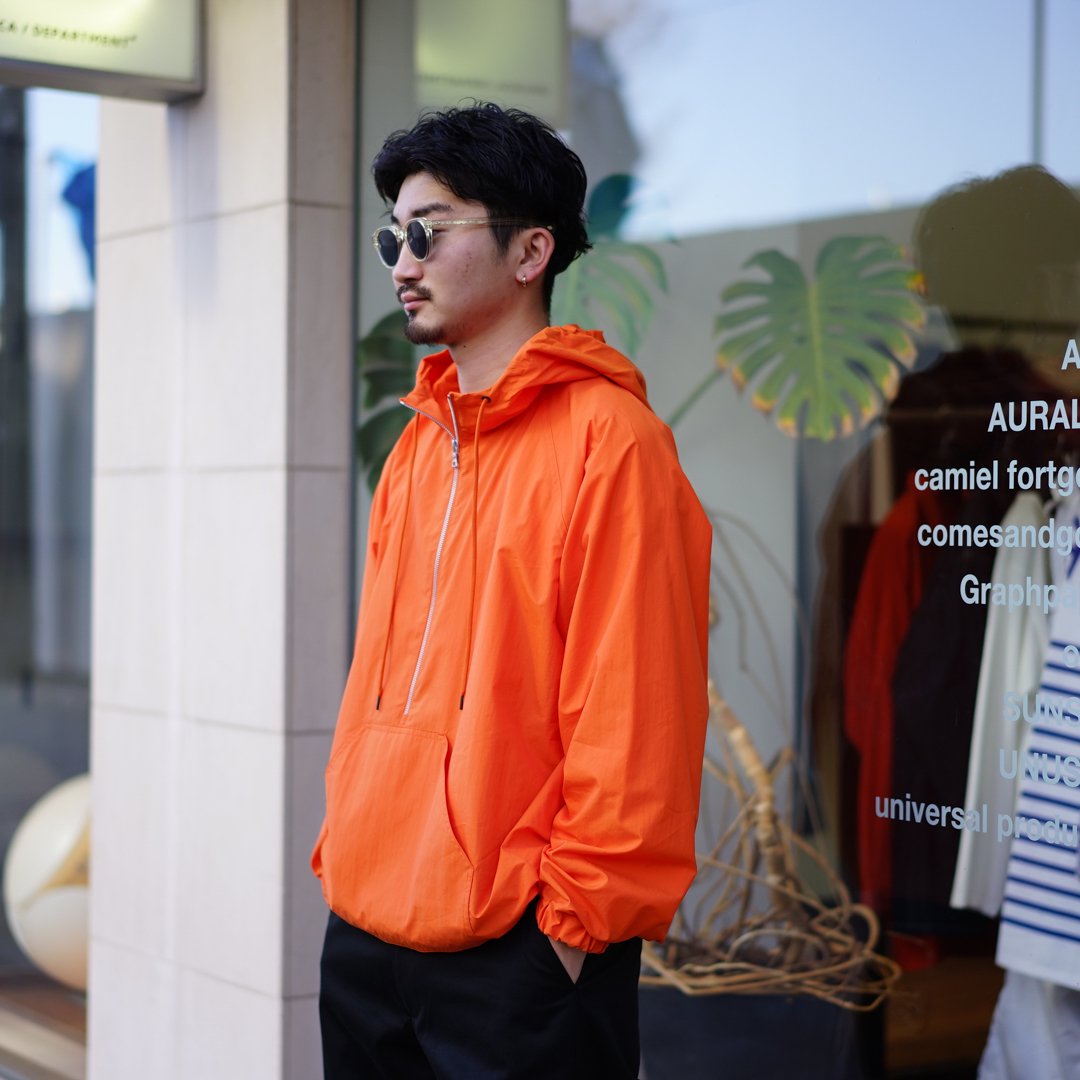AURALEE(オーラリー)Washed Cotton Nylon Weather Hooded Zip P/O 