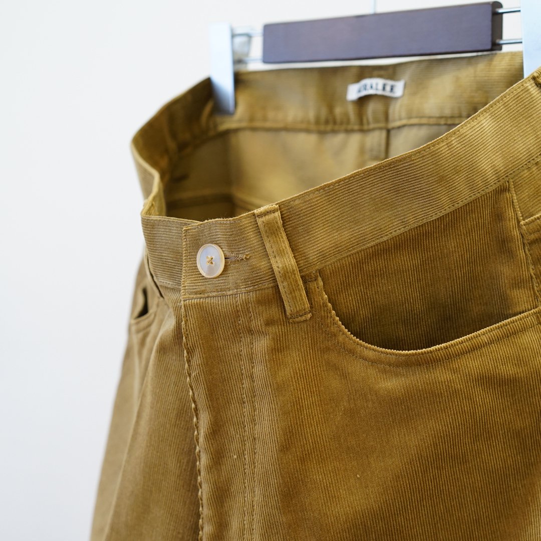 AURALEE(オーラリー)Finx Corduroy Pants (A23SP02FC)/Khaki Beige