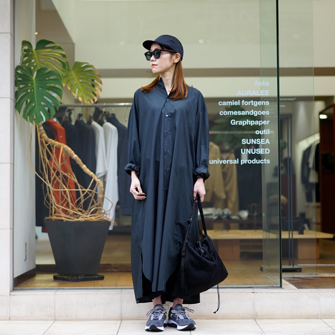Graphpaper for women's(グラフペーパー)Broad Band Collar Oversized