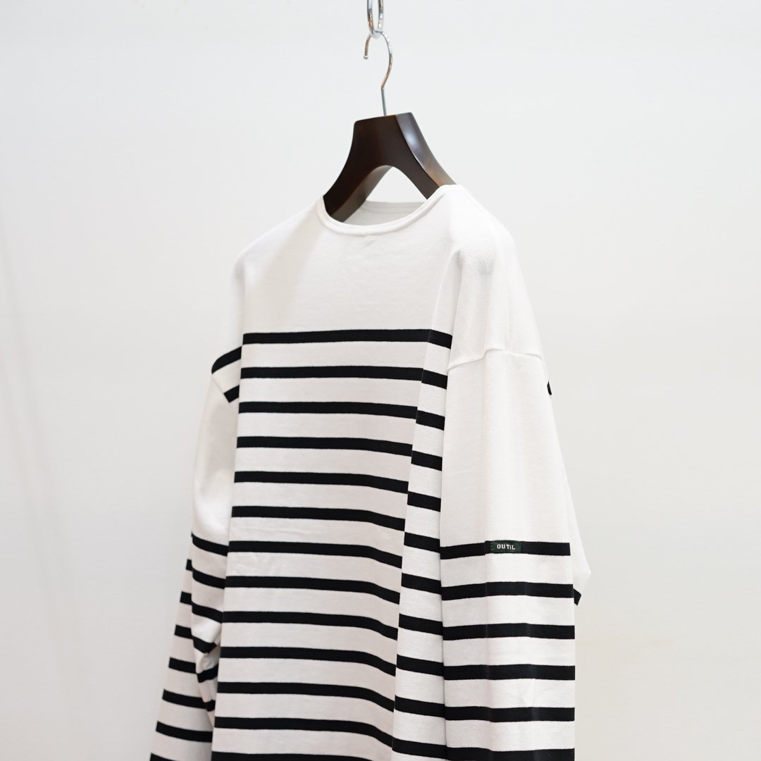 outil(ウティ)tricot habas (ov-c003)/White×Black