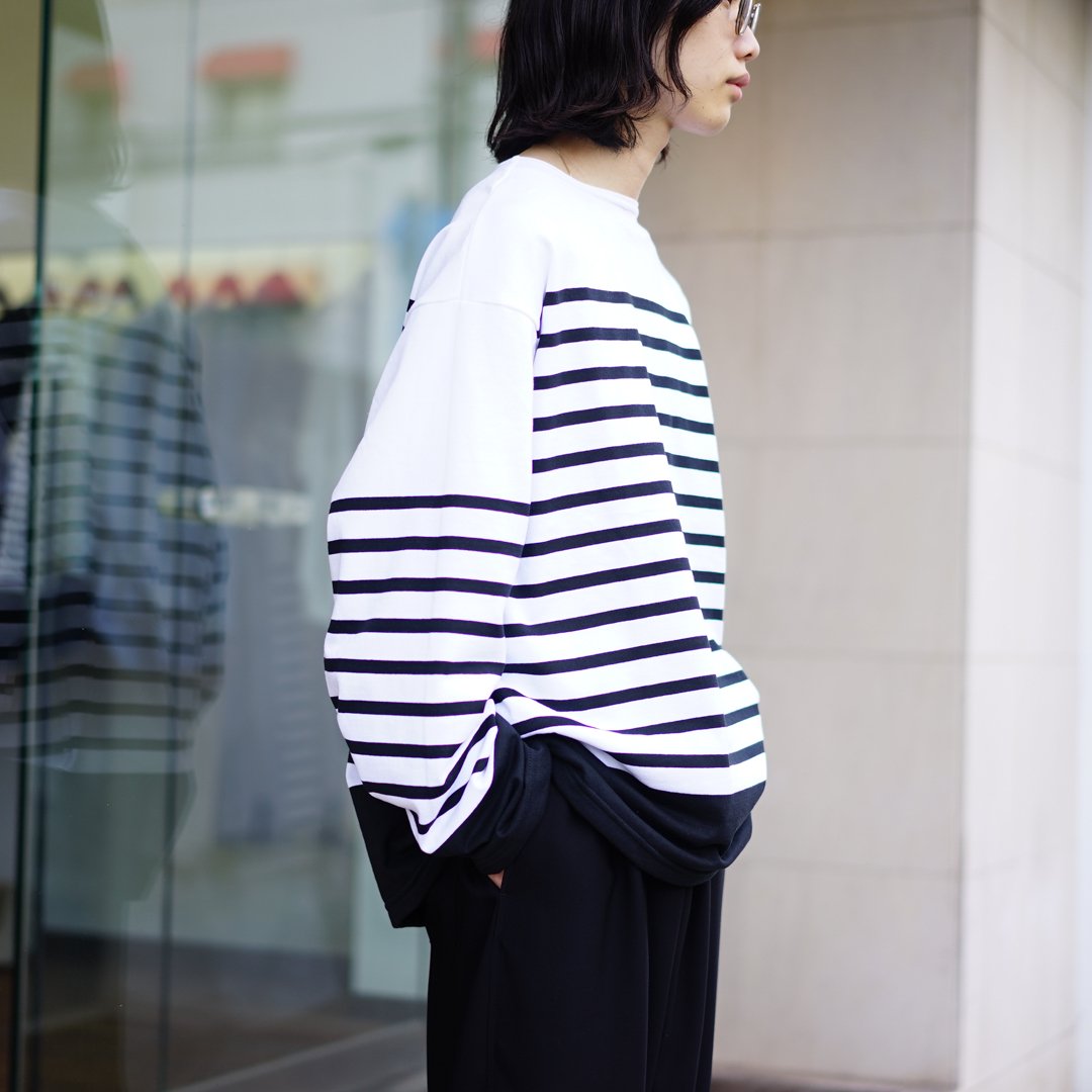 outil(ウティ)tricot habas (ov-c003)/White×Black