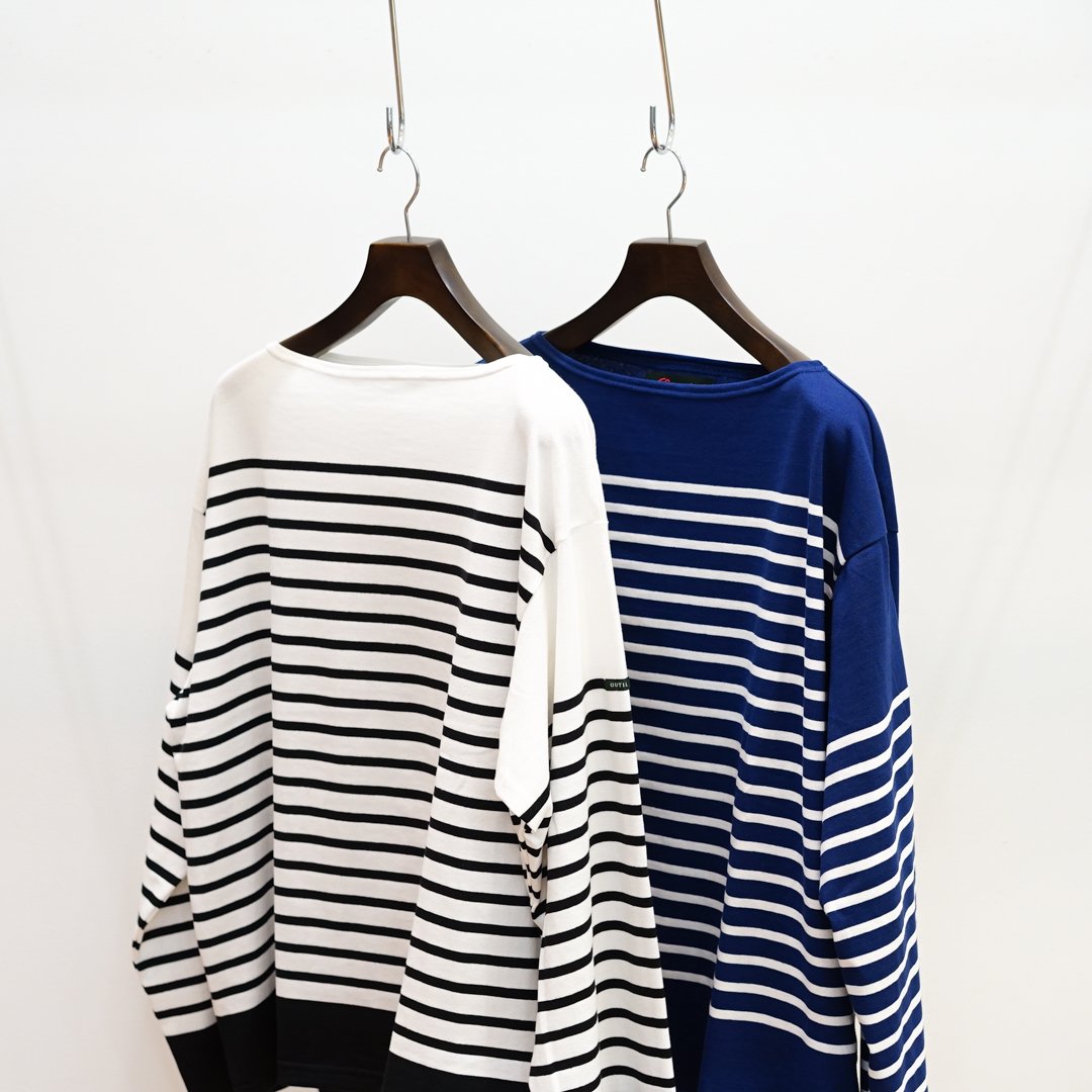 outil(ウティ)tricot aast(ou-c007)/White×Black/Blue Point×Off/