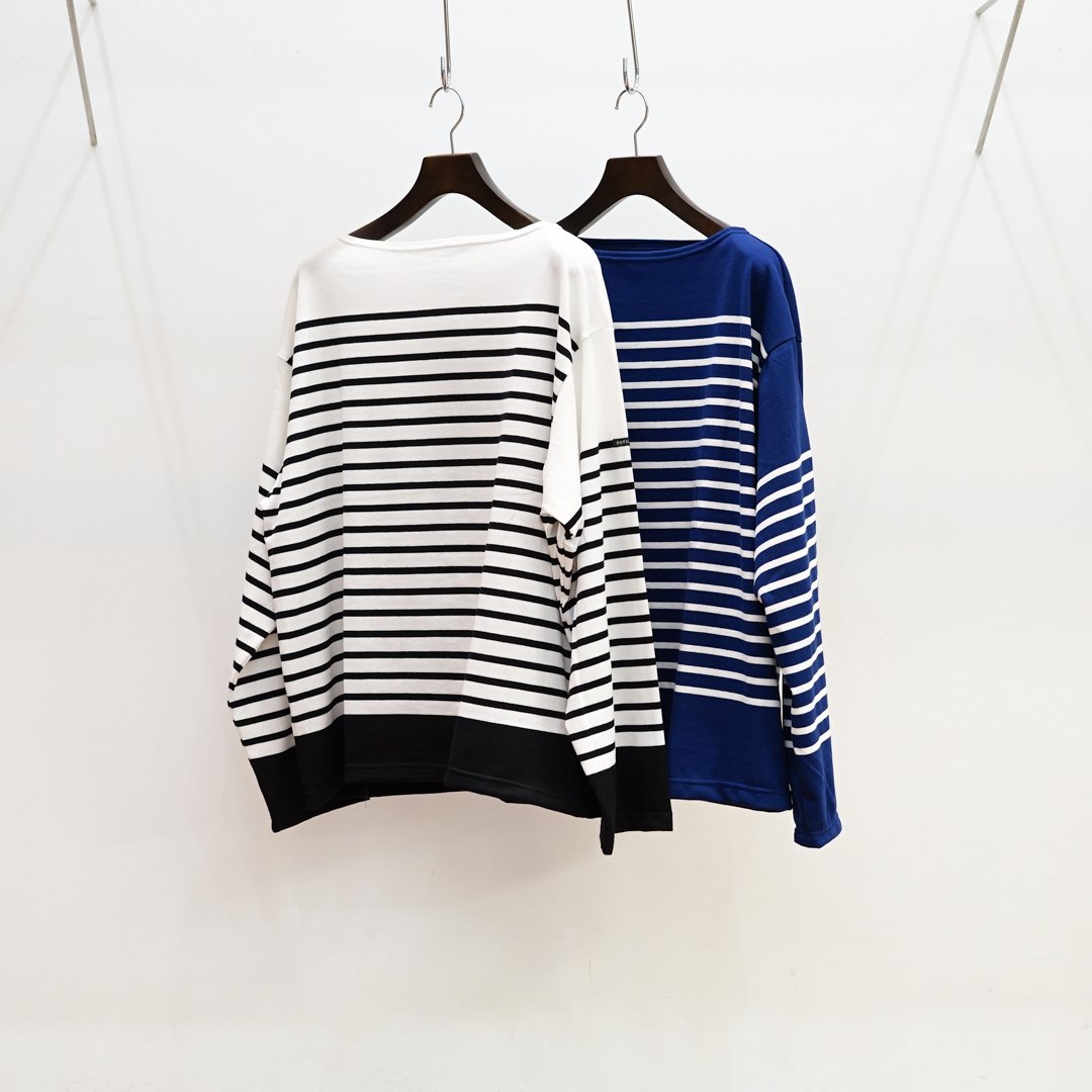 [23SS unisex] outil(ウティ)tricot aast(ou-c007)/White×Black/Blue Point×Off/