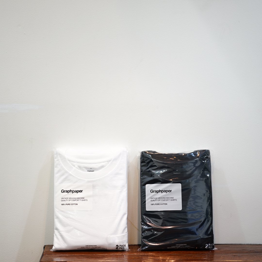 Graphpaper(グラフペーパー) 2-Packs S/S Pocket Tee(GU231-70306B