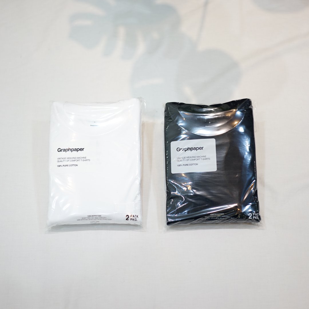 Graphpaper(グラフペーパー) 2-Packs S/S Pocket Tee(GU231-70306B