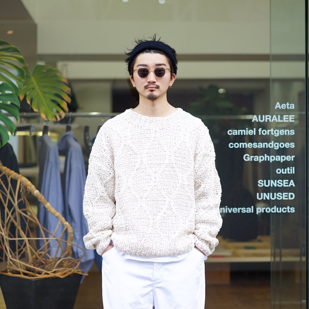 UNUSED(アンユーズド)Gourd Pattern Hand-Knitted Crewneck
