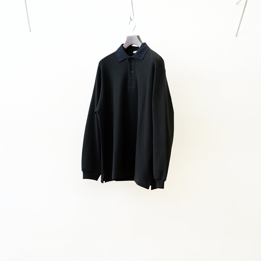 UNIVERSAL PRODUCTS(ユニバーサルプロダクツ)Ripple L/S Polo(231-60101)/Black
