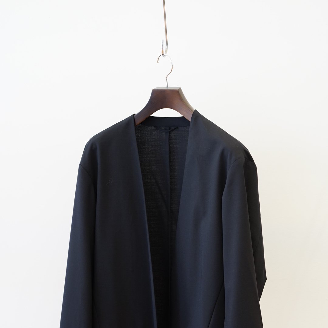 INVERT(インバート)W/WOOL COLLARLESS JACKET/Black