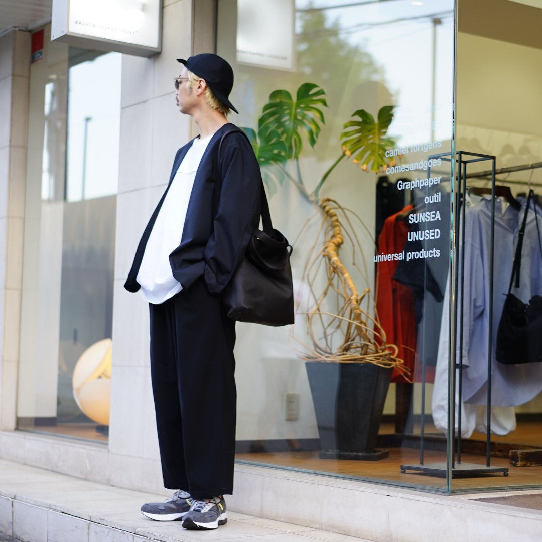 INVERT(インバート)W/WOOL COLLARLESS JACKET/Black