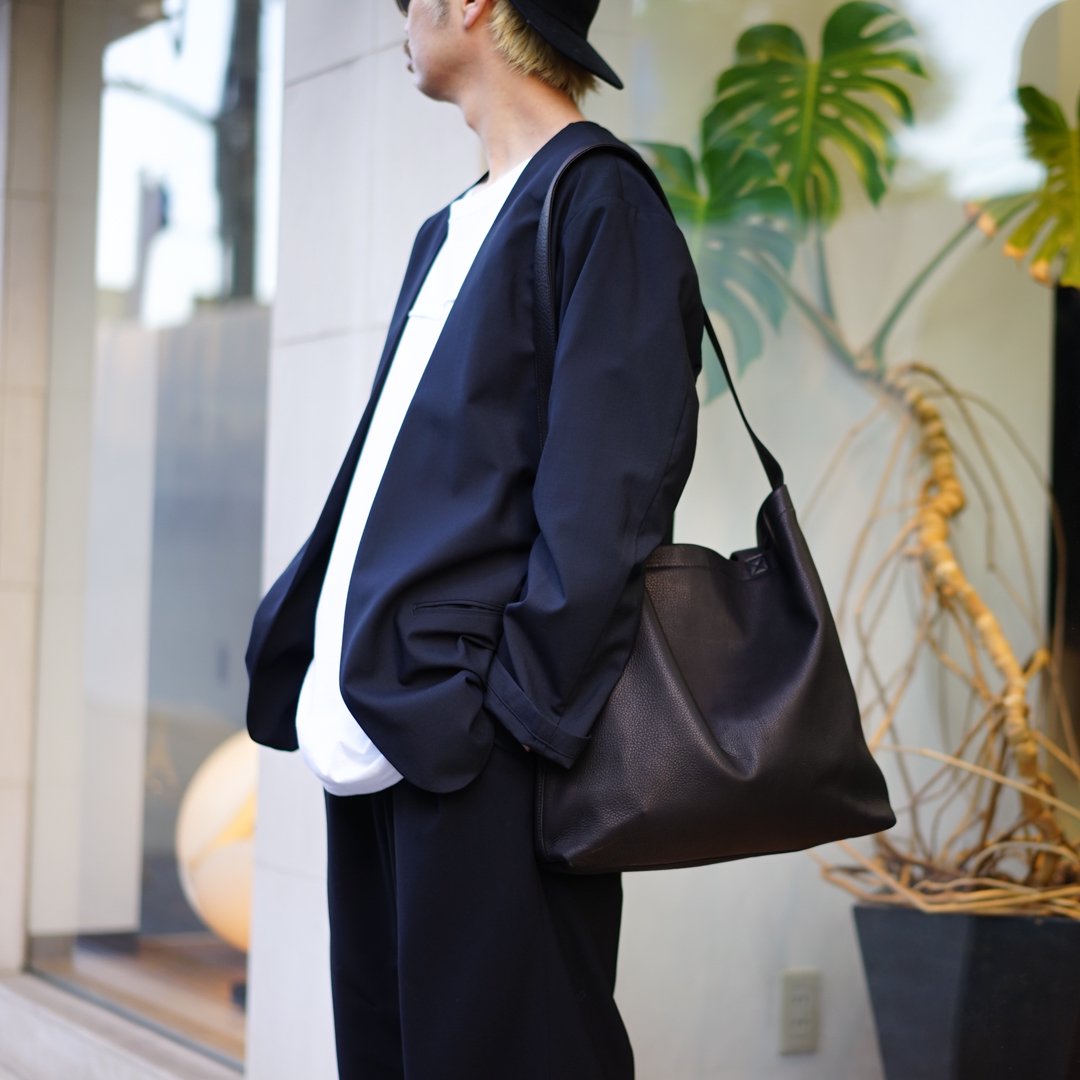 INVERT(インバート)W/WOOL COLLARLESS JACKET/Black