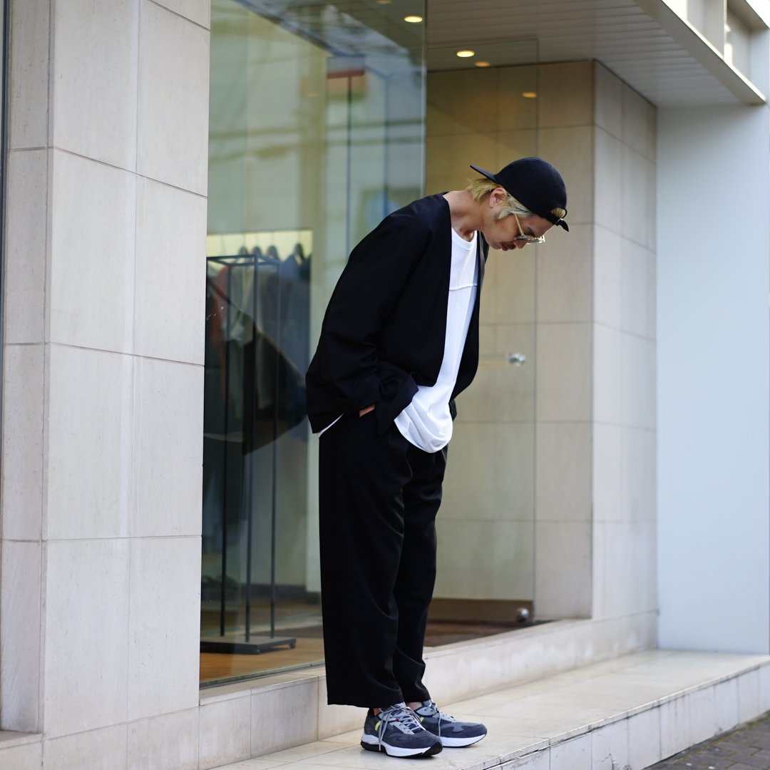 INVERT(インバート)W/WOOL COLLARLESS JACKET/Black