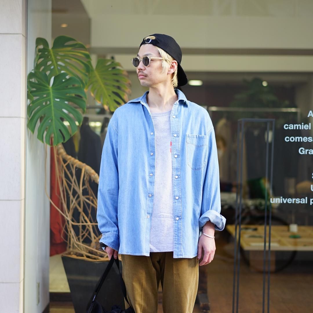 AURALEE(オーラリー)Selvedge Super Light Denim Shirt(A23SS01GS)/W ...