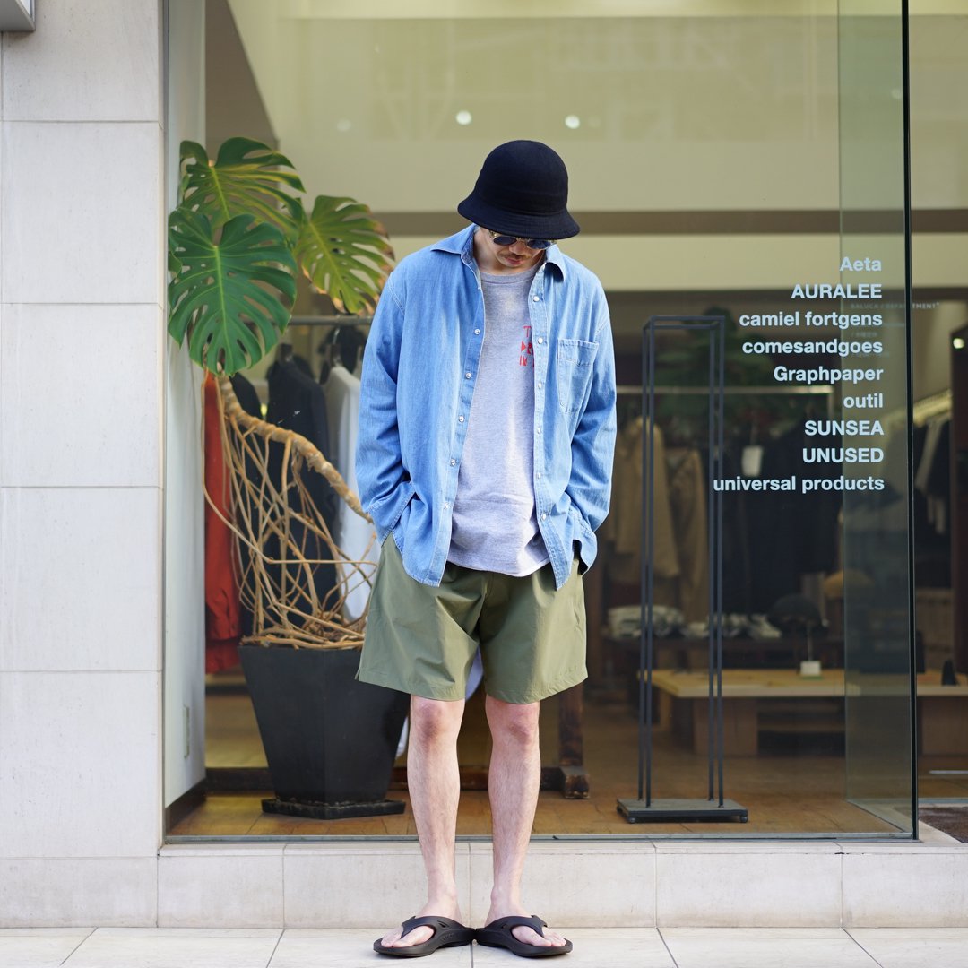 UNIVERSAL PRODUCTS(ユニバーサルプロダクツ)Baggy Shorts(204-60502)/Olive/Black/