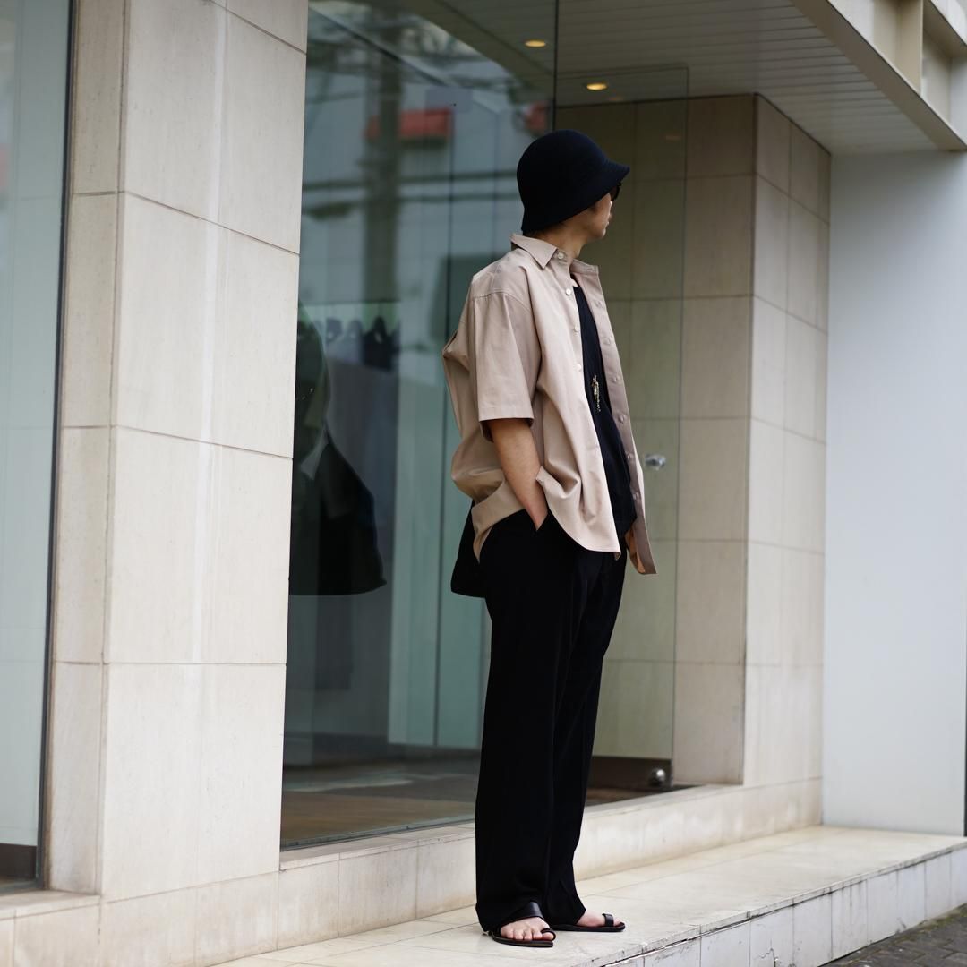 AURALEE(オーラリー)WASHED FINX TWILL BIG HALF SLEEVED SHIRT AURALEE(オーラリー)WASHED FINX TWILL BIG HALF SLEEVED SHIRT