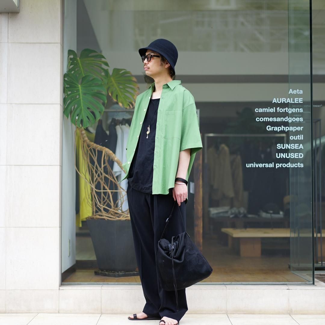 AURALEE(オーラリー)WASHED FINX TWILL BIG HALF SLEEVED SHIRT