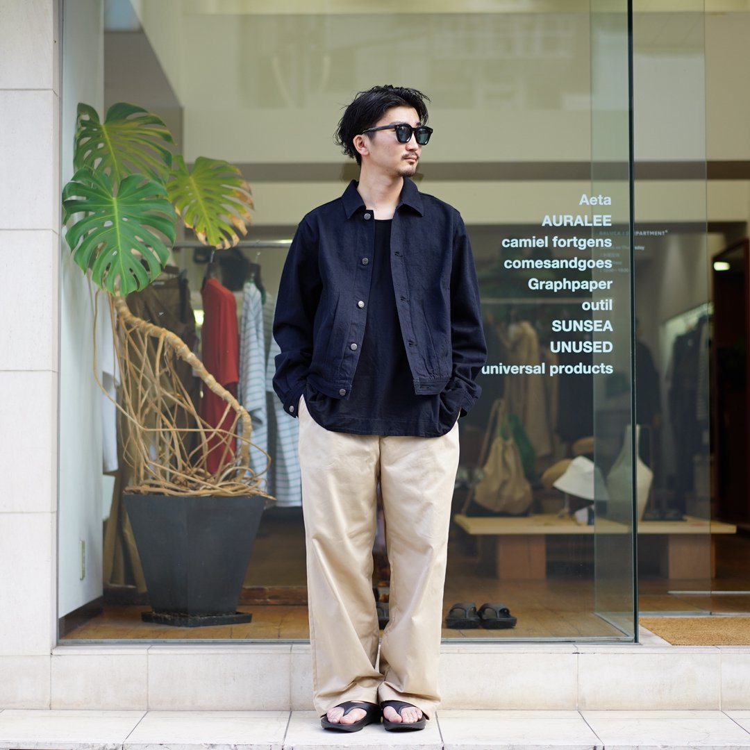 AURALEE(オーラリー)Selvedge Light Denim Blouson(A23SB01SD)/Black