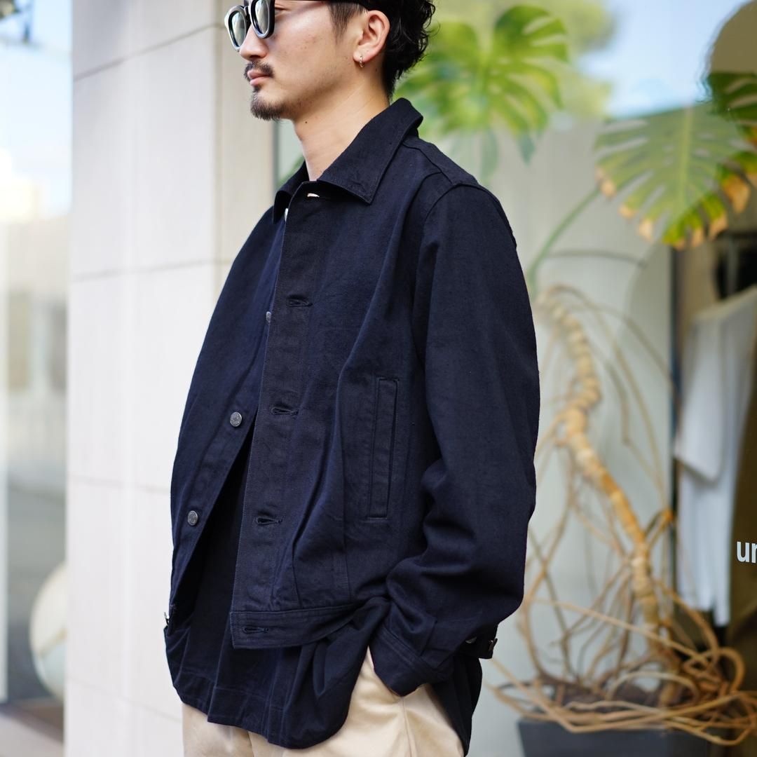 AURALEE(オーラリー)Selvedge Light Denim Blouson(A23SB01SD)/Black AURALEE(オーラリー)Selvedge Light Denim Blouson(A23SB01SD)/Black
