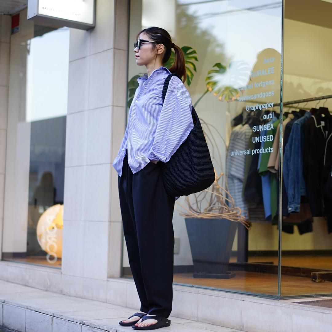 Aeta(アエタ)Paper Yarn Shoulder :L (PY09)/Natural/Black