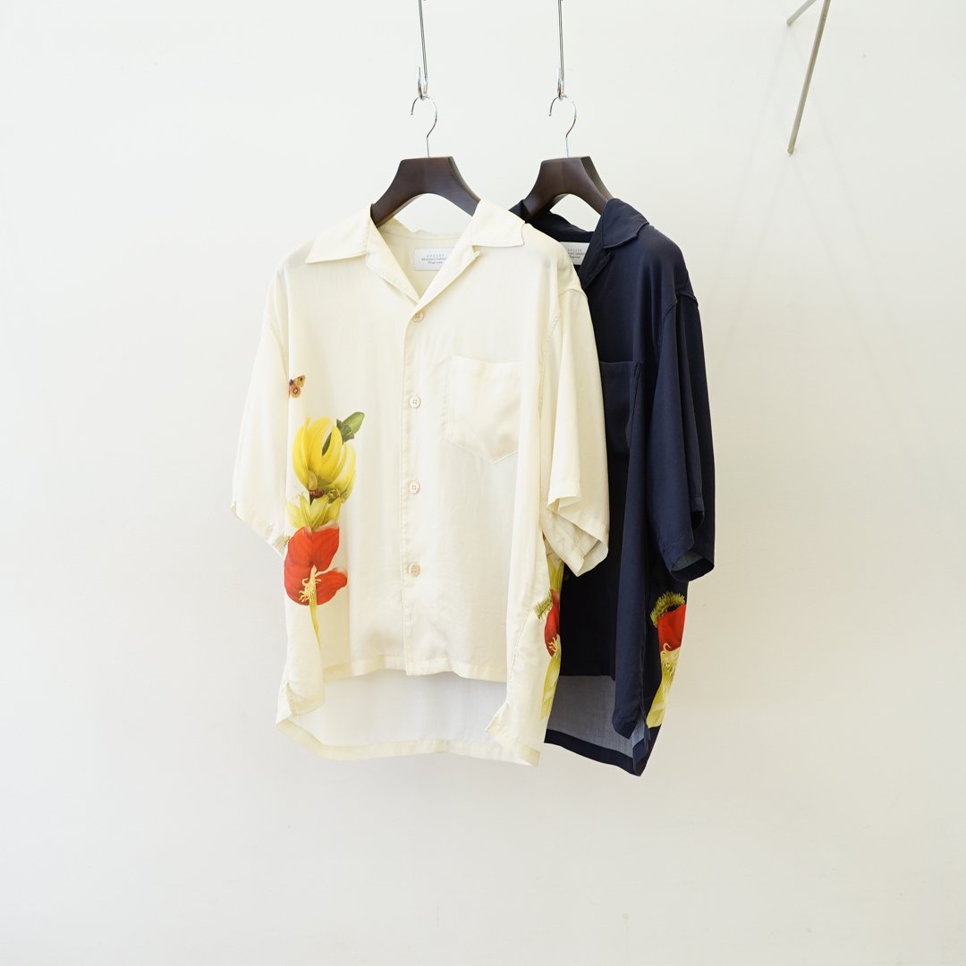 UNUSED(アンユーズド)Short Sleeve Open Collar Printed Shirt(US2315)/Beige/Navy/