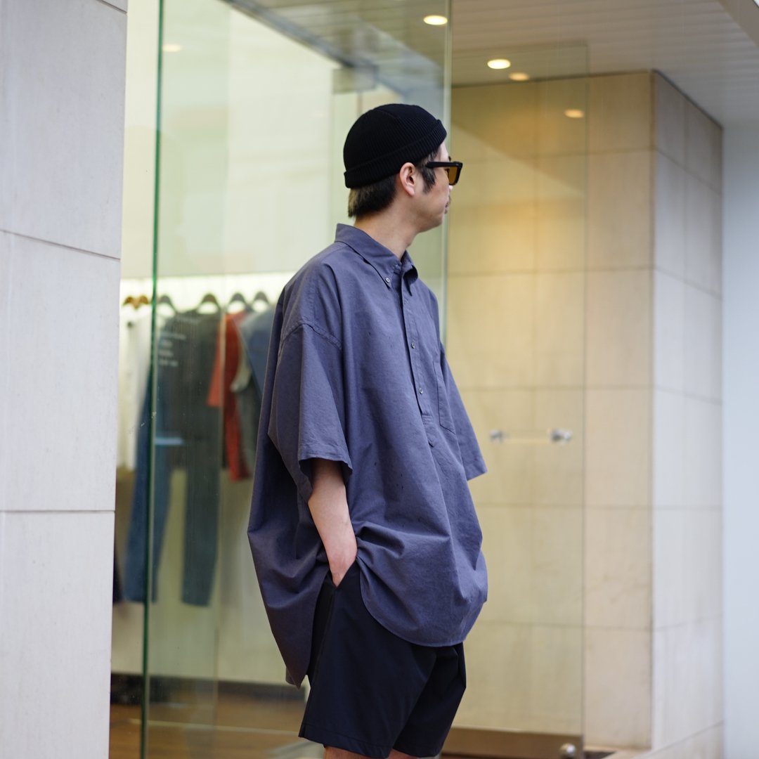 Graphpaper(グラフペーパー)Oxford S/S Oversized B.D Pullover Shirt 